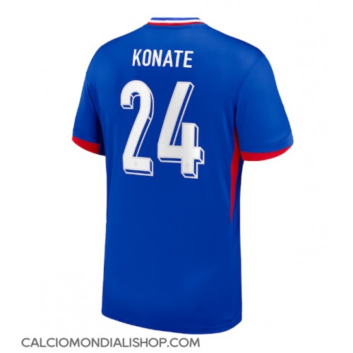 Maglie da calcio Francia Ibrahima Konate #24 Prima Maglia Europei 2024 Manica Corta